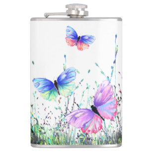 Flying Butterflies Flask