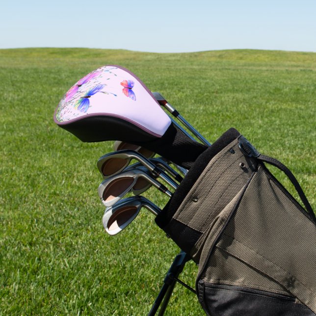 Flying Butterflies Golf Head Cover (In Situ)