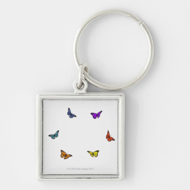 Flying butterflies keychain (Front)