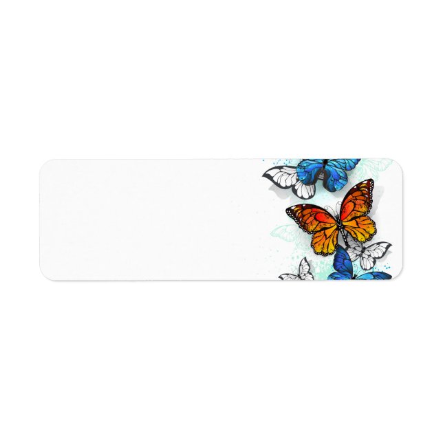 Flying Butterflies Morpho and Monarch (Front)