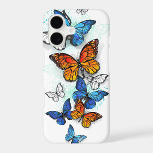 Flying Butterflies Morpho and Monarch