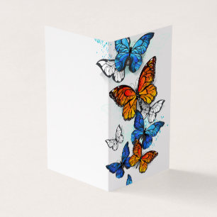 Flying Butterflies Morpho and Monarch