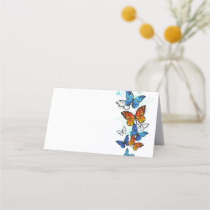 Flying Butterflies Morpho and Monarch Appointment Card