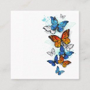 Flying Butterflies Morpho and Monarch Appointment Card