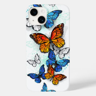 Flying Butterflies Morpho and Monarch Case-Mate iPhone 14 Case
