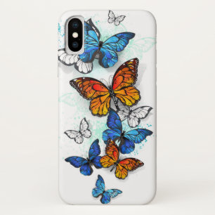Flying Butterflies Morpho and Monarch Case-Mate iPhone Case