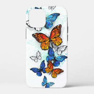 Flying Butterflies Morpho and Monarch iPhone 12 Mini Case