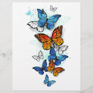 Flying Butterflies Morpho and Monarch Flyer