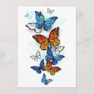 Flying Butterflies Morpho and Monarch Menu