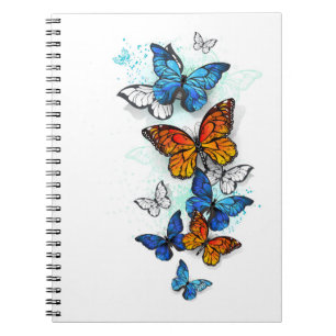Flying Butterflies Morpho and Monarch Notebook