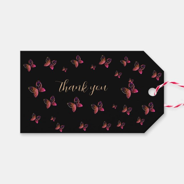 flying butterflies nature  gift tags (Front (Horizontal))