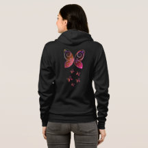 flying butterflies nature hoodie