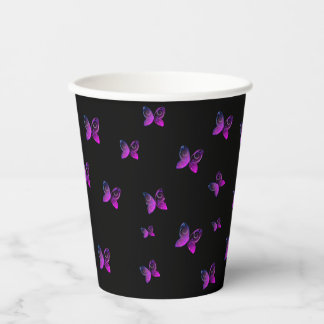 flying butterflies nature paper cups