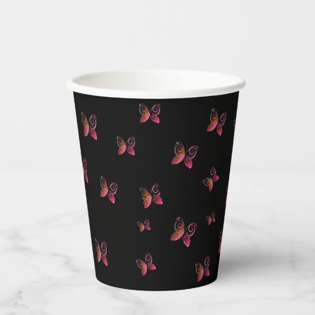 flying butterflies nature paper cups (Front)