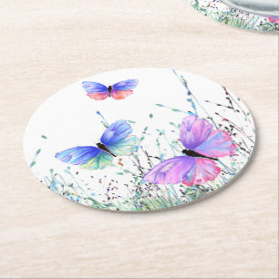 Flying Butterflies Paper Coaster