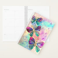 Flying Butterflies Planner Custom Name and Year