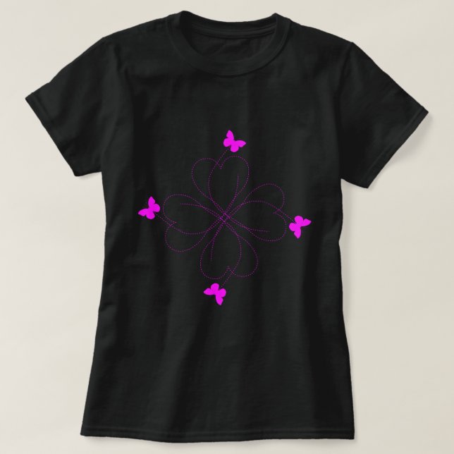 Flying Butterflies T-Shirt (Design Front)