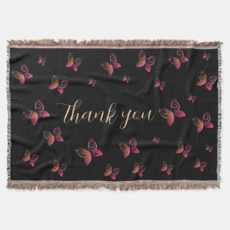 flying butterflies throw blanket