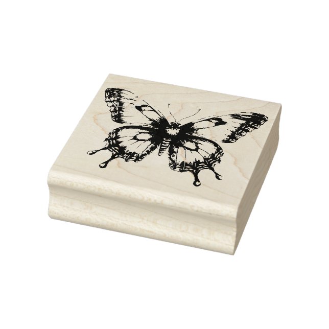 Flying Butterfly  Rubber Stamp (Stamp)