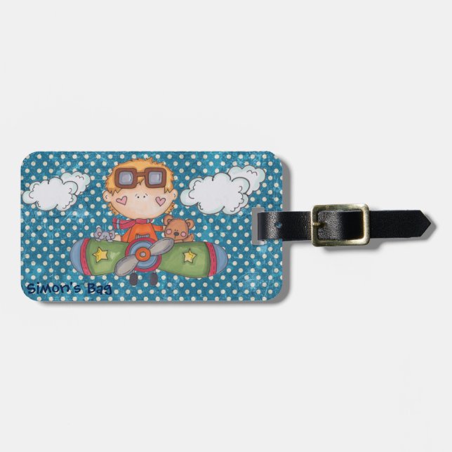 Flying By Luggage Tag (Personalized) (Front Horizontal)