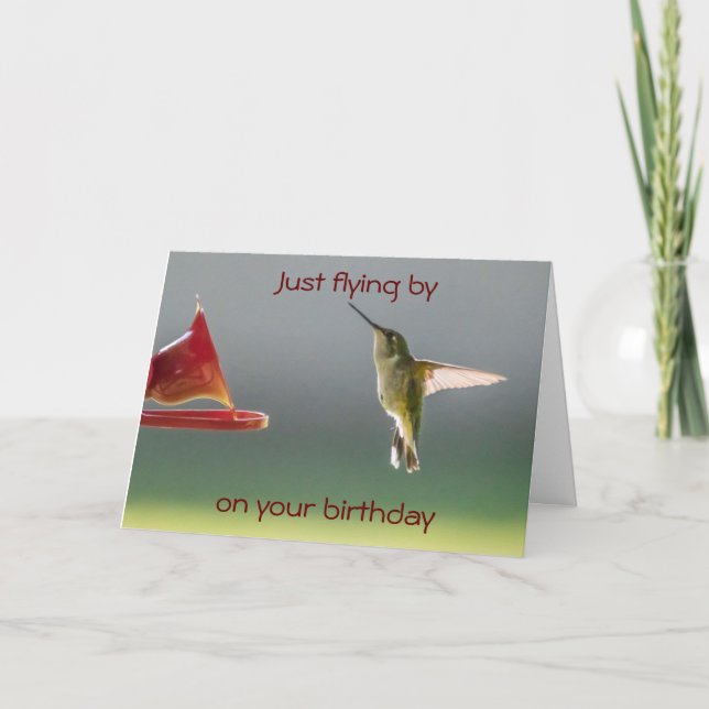 FLYING BY TO SAY HAPPY **21st** BIRTHDAY Card (Front)