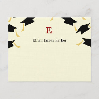 Flying Caps Graduation Thank You Cards