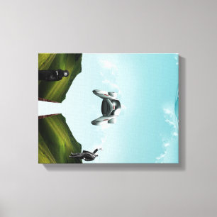 flying car canvas print