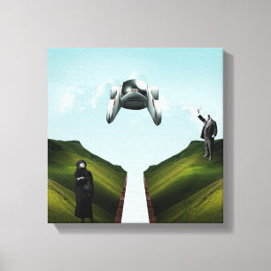 flying car canvas print