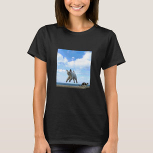 Flying Cat Siamese Mix Cat Yurara _001 T-Shirt