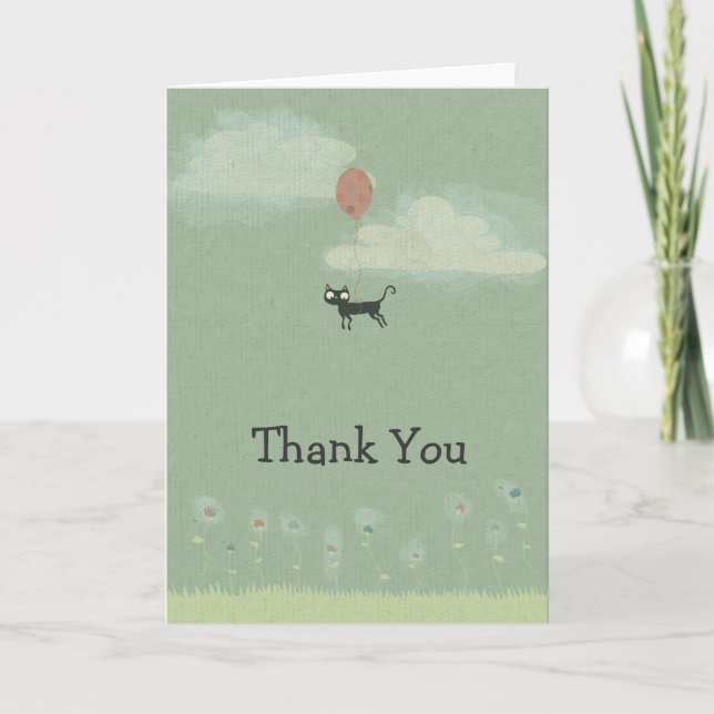 Flying Cat thank you card (Front)