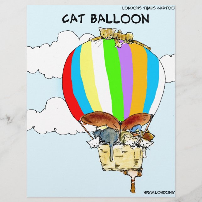 Flying Cats Funny Cartoon (Front)