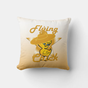 Flying Chick #10 Throw Pillow
