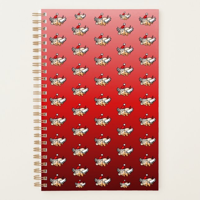 Flying Christmas Pig  Planner (Front)