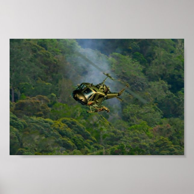 Flying Circus Helicopter Vietnam Jungle Poster (Front)