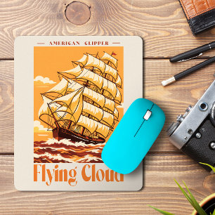 Flying Cloud American Clipper Ship Vintage Poster Mouse Pad