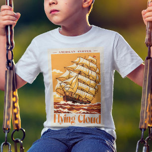 Flying Cloud American Clipper Ship Vintage Poster T-Shirt
