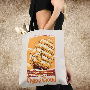 Flying Cloud American Clipper Ship Vintage Poster Tote Bag