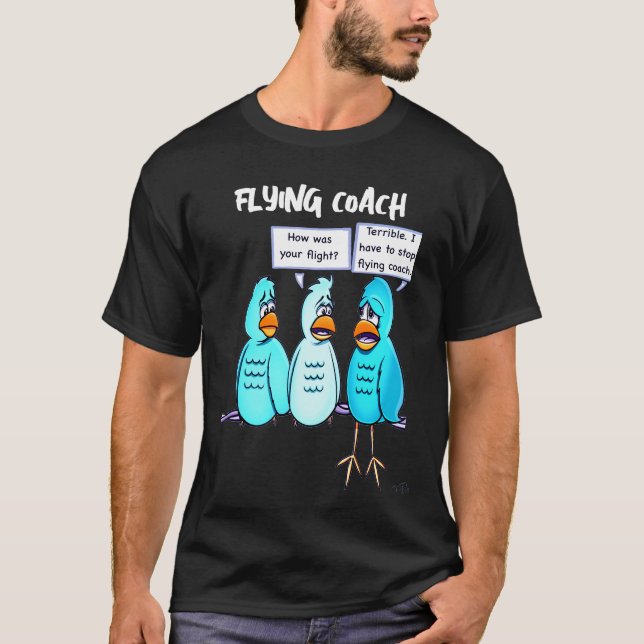 Flying Coach Black Men's Sweatshirt T-Shirt (Front)