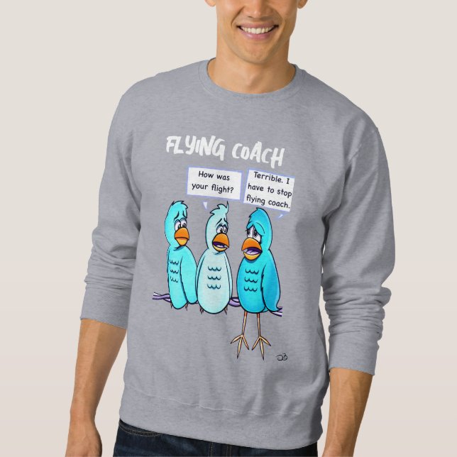 Flying Coach Maroon Men's Sweatshirt (Front)