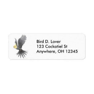 Flying Cockatiel Avery Label