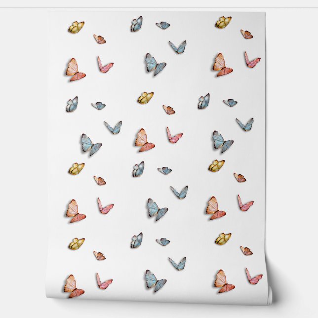 Flying colourful butterflies wallpaper (Unrolling)