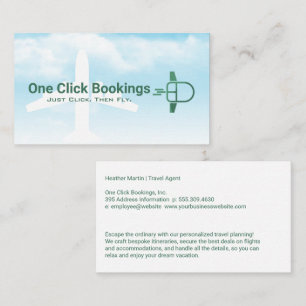Flying Computer Mouse   Travel Agency Business Card