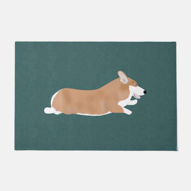 Flying Corgi Doormat (Front)