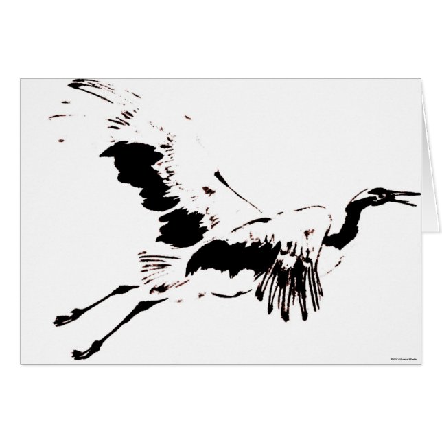 Flying Crane Card (Front Horizontal)