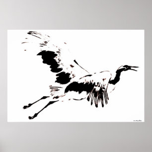 Flying Crane Print