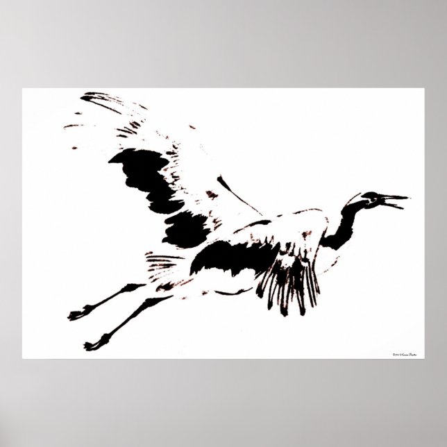 Flying Crane Print (Front)