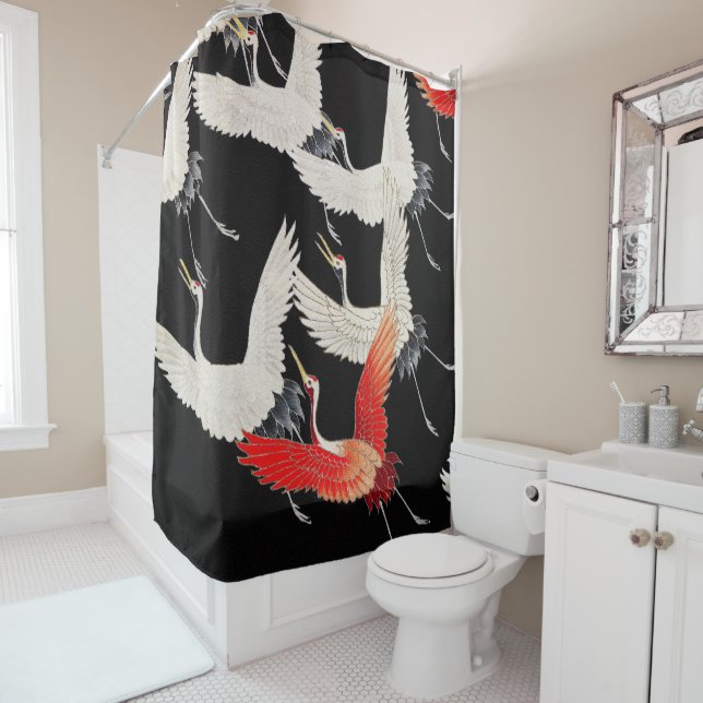 Flying Cranes: Japanese Bird Kimono Art (In Situ)