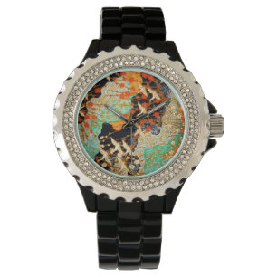 FLYING CRANES WITH SPRING FLOWERS WATCH