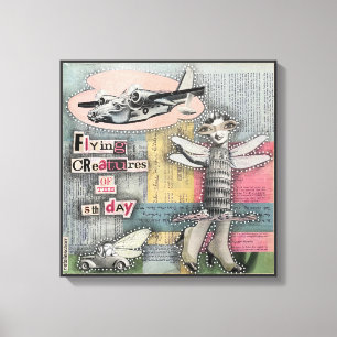 Flying Creatures of the 5th Day by Natalie Schorr Canvas Print