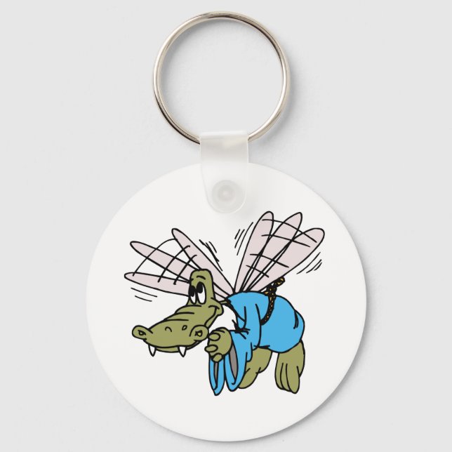 Flying Crocodile Keychain (Front)